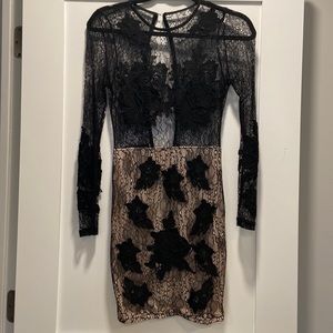 Sexy black lace dress